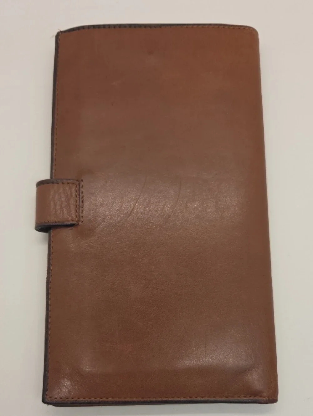 Bosca Nappa Calf Brown Leather Men's Wallet Organizer with Snap Closure